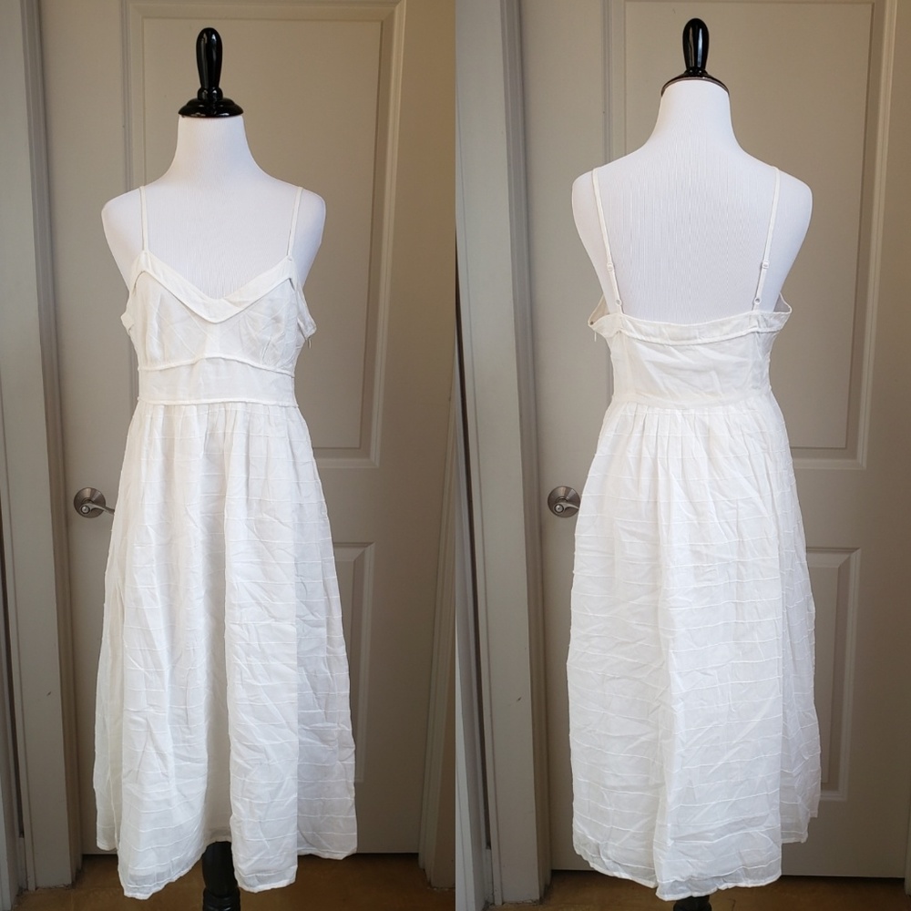 Cooperative Cotton Spaghetti Strap Midi Dress, 6